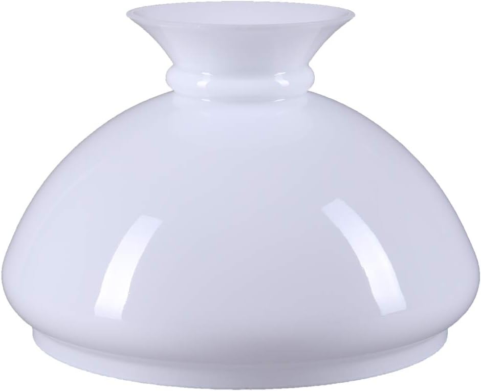 Abat-jour Vintage En Verre Opalin Pour Lampe à Pétrole – Motif Fleurs