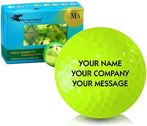 Chromax Metallic Green Personalized M5 Golf Balls - 6-Pack