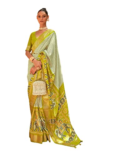 Blouse indienne patola en soie pure ajustée pour éliminer les plis sous le sari