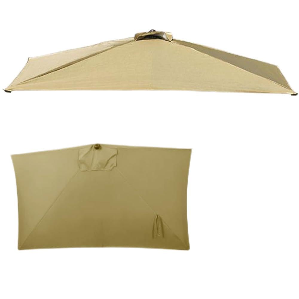 Toile parasol semi-rectangulaire décoloré : remplacez le tissu 5 baleines