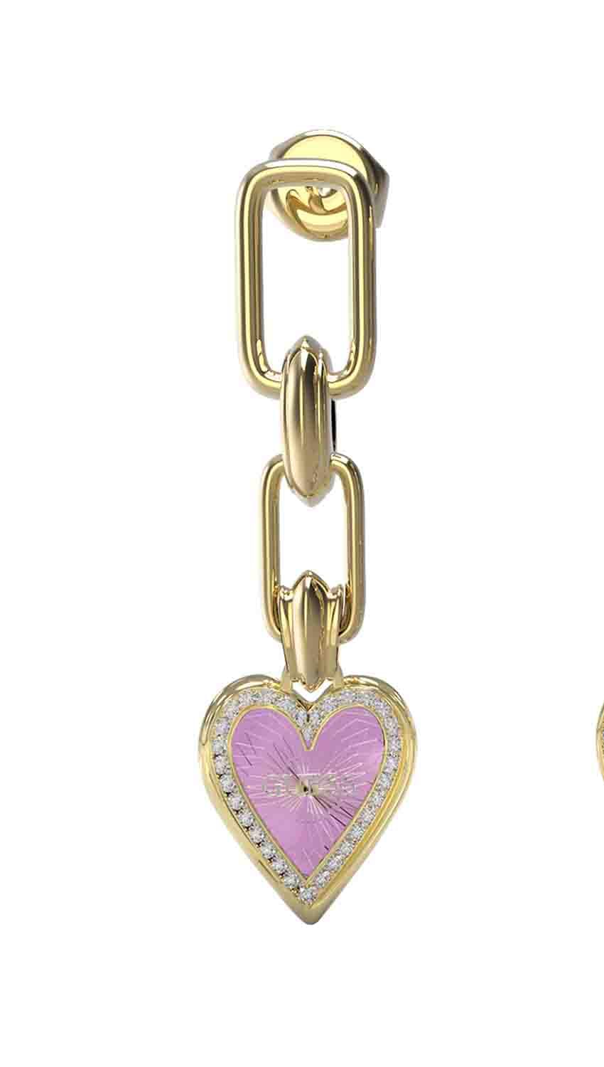 Guess Fine Heart Earrings JUBE01425JWRHT-U Brand, one Size, Non