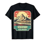 Woodmoor Colorado Vintage Mountain Retro Logo T-Shirt
