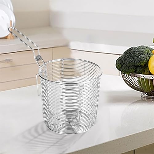 Stainless Steel Long Handle Hook Wire Mesh Fry Basket Strainer for cooking - image 6