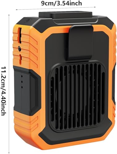 Image of NYALA Portable Waist Fan with Clip & Power Bank Function | 6000mAh Rechargeable Battery, 3 Speeds, Flashlight | Cooling Fan for Travel, Running, Camping | Wearable Belt /Neck USB Fan for Outdoor