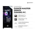 CyberPowerPC Gamer Master Gaming PC, AMD Ryzen 5 5500 3.6GHz, Radeon RX 6400 4GB, 16GB DDR4, 500GB PCIe Gen4 SSD, WiFi Ready & Windows 11 Home (GMA3100A) - Image 2