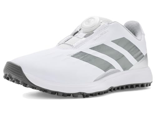 adidas Junior's CODECHAOS BOA Spikeless Golf Shoes, Footwear White/Iron Metallic/Silver Metallic, 6