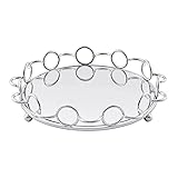 Caja de almacenamiento de bandeja multifuncional: una lujosa bandeja decorativa adecuada para dormitorios, baños, mesas, tocadores decorativos y encimeras.