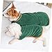 Yardwe Hooded Pet Bathrobe for Dogs and Cats Absorbent Shower Towel Quick Dry Bathing Keeps Pets Warm After Bathing for Grooming and Drying