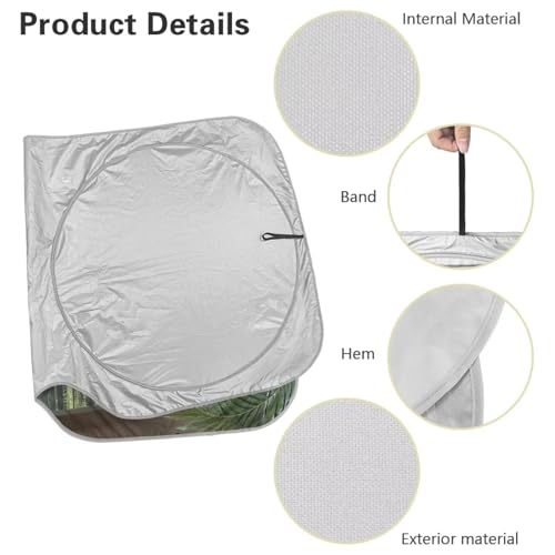 Image of Windshield Sun Shade Universal Fits Cars, SUVs, Trucks, Cute Red Panda Drive Sunshade, Keeps Your Vehicle Cool Blocks UV Rays Car Accessories for Summer, (66.53x34.44 Inches)