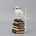 Veronese Design 5 1/2 Inch Magic Wand Snowy Owl On Book Stack Hand Painted Resin Statue Home Decor