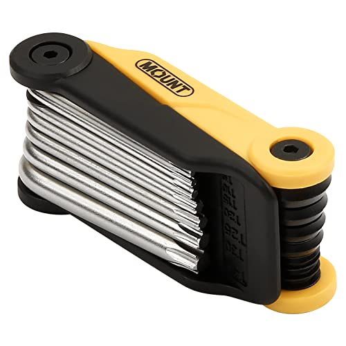 Mount 15Pcs Folding Hex Key Set, Professional Fold Allen Torx Star Key Wrenches With Bottle Opener, Cr-V Steel, Portable Driver Tool Kit For Home Maintenance, Metric And Torx Size (Up To 6Mm) #TOP2