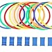 Zxpjkyu Agility Rings Circle Jumping Hoops with 10 Hoops and 10 Connector Speed Agility Training Rings Sport Toys for Football, 38cm
