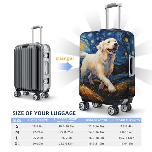 VOSERY Travel Luggage Cover - Vintage Starry Sky Labrador Washable Suitcase Covers Protector Fits 18-32 Inch Luggage4