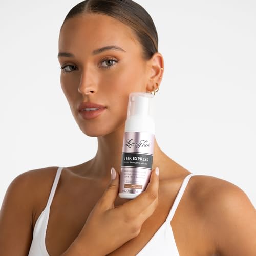 Loving Tan 2HRD120 2 Hr Express Mousse, Dark- Streak Free, Natural Looking, Professional Strength Sunless Tanner - Up To 5 Self Tan Applications Per Bottle thumb #1