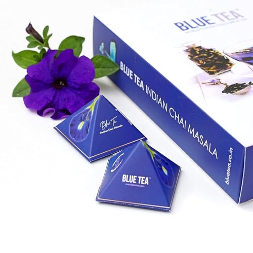 Blue Tea 12BTM Indian Chai Masala - 12 Count - Plant Based Tea Bag | Tea Gift Pack | Flower & Indian Spices Based | Caffeine-Free - Detox Tea - Gluten Free - Herbal Tea thumb #5