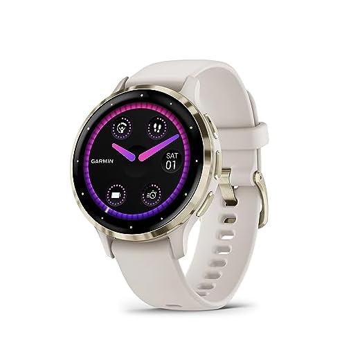 Garmin Venu 3S, 41mm GPS smartwatch, AMOLED touchscreen, all-day advanced health & fitness features, voice functionality, music storage, wellness smartwatch with up to 10 days battery life, Ivory