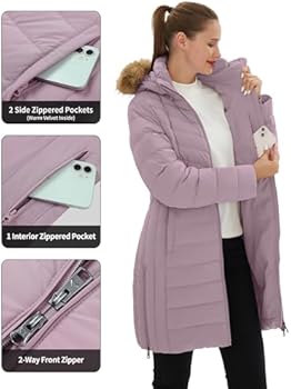 Pioneer Camp Manteau D'Hiver Femme Long Et Léger - Doudoune Avec