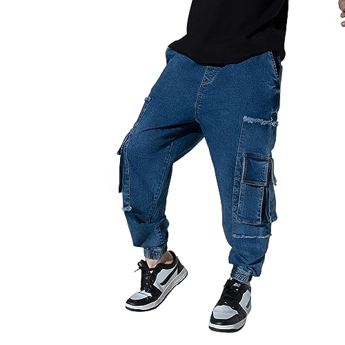 Image of Hubberholme Men's Loose Fit Cargo Jogger Jeans