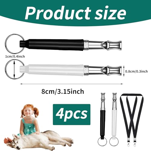 2 Stück Hundepfeife Rütter Rückruf für Hochfrequenz Lautlos Hundepfeifen Hund Dog für Hundetraining Whistle Adjustable Bellen Gegen,Hilfsmittel Pfeife Hund Rückruf Hunde Hundeklicker Lanyard