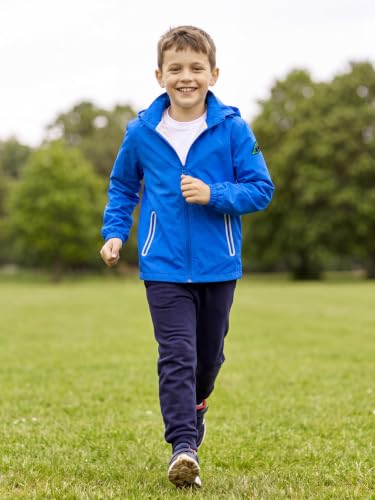 Image of SaphiRose Kids Waterproof Rain Jacket Mesh Lined with Removable Hood | Lightweight rain coat, windproof, breathable, school, camping, travel, outdoor play, boys and girls