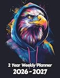 Eagle 2 Year Weekly Planner: 104 Week Sunday to Saturday Calendar | Gift For People Who Love Avian Animals, Bird of Prey Lovers | Ideal for ... and Busy Individuals | 8.5 x 11 Inches | v1