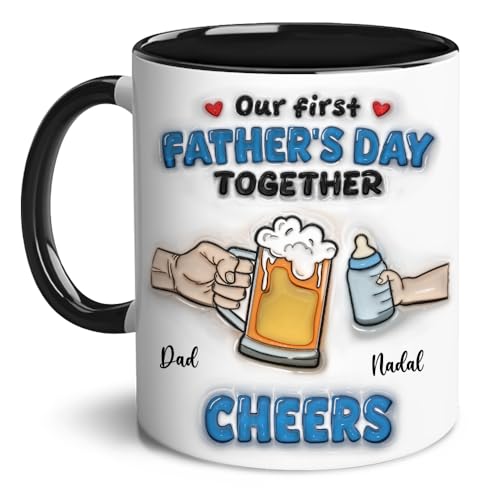 Taza personalizada para papá con mensaje para el Día del Padre miniatura 1
