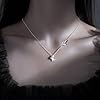 Gioielli di moda da donna con collana con ciondolo amore ali d'angelo in argento sterling S925