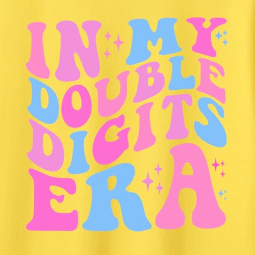 Image of Pairxily in My Double Digits Era Shirt for Girls 10th Cute 10 Year Old Girl Happy Birthday Shirts Gifts Short Sleeve Tops