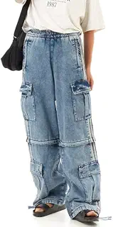[アディダス オリジナルス] アディダス オリジナルス/MID RISE 2-IN-1 DENIM PANTS