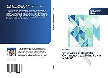 Paperback Small Zeros of Quadratic Congruences to a Prime Power Modulus Book