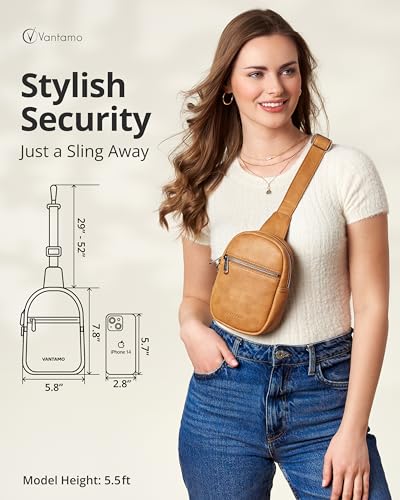 Image of Vantamo Small Crossbody Bags for Women, Sling Bag with RFID & Anti-Pickpocket Clip, Adjustable Strap Cross Body Packs
