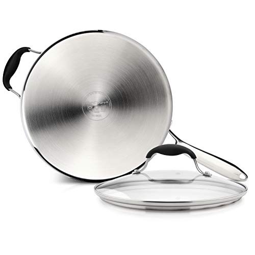 AVACRAFT 18/10 Tri-Ply Stainless Steel Saute Pan with Lid, Stay Cool Handle, Helper Handle, Induction Pan, Versatile Stainless Steel Skillet, Sauté Pans in our Pots and Pans cookware (3.5 Quarts) 3 Gallery Image