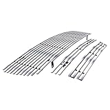 APS Premium Stainless Steel Chrome Horizontal Billet Grille Grill Insert Compatible with GMC Sierra 1500 2500HD 3500 2003-2006 &amp; 07 Classic Combo N19-S87978G