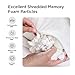 Memory Foam Toddler Pillow Pack of 2,20X14' Kids Pillow with Machine Washable Pillowcase Rayon Derived from Bamboo,Adjustable Height Toddler Pillows for Sleeping 2-6 Years Old(White)