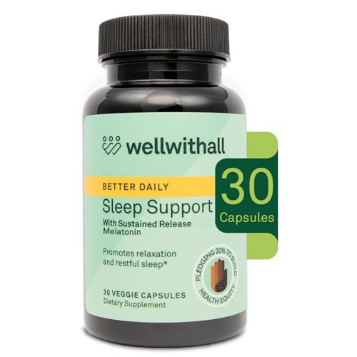 Sleep Support with Sustained-Release Melatonin | Includes L-Thean...