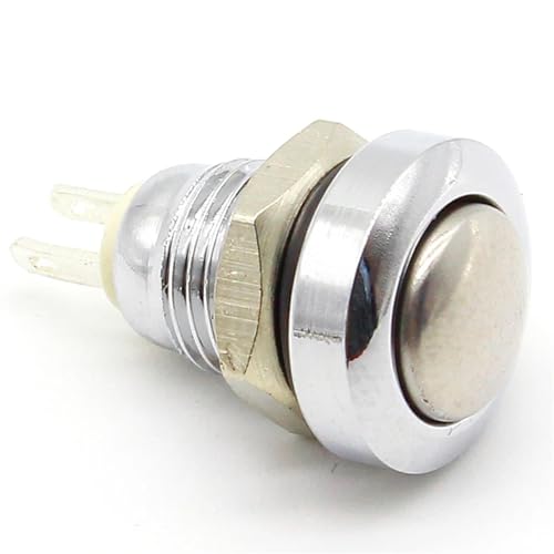 Mini interruptor de botón de metal de 8mm y 2 pines 250V para proyectos electrónicos 3