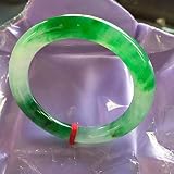 Natural Burmese Floating Flower Round Jade Bracelet