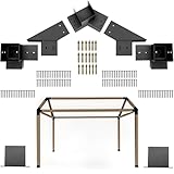 30° Slanted Pergola Whole-Set Kit for 4'x 4' Wood Pergola, Easy to Install, Weather - Resistant Bracket Kit for Carports, Gardens & More (14 Pcs)