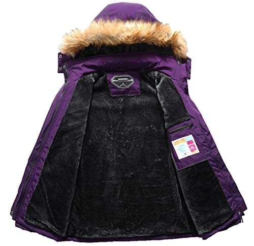 Image of MOERDENG Women's Waterproof Ski Snow Jacket Winter Warm Hooded Snow Coat Mountain Windproof Ski Jacket For Women
