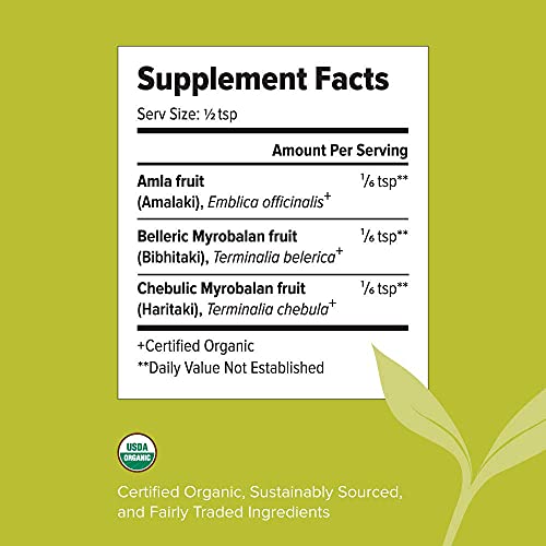 Banyan Botanicals Triphala Powder – Organic Formula Of Amla, Haritaki & Bibhitaki – For Digestive Health, Daily Detoxifying, Cleansing & Rejuvenation* – Maintains Regularity* – ½Lb. – Non-Gmo Sustainably Sourced #TOP4