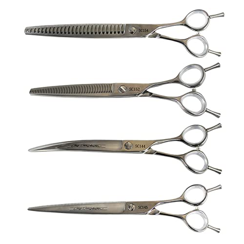 Chris Christensen Classic Series Grooming Shears, Full Set of Shears With Case, Groom Like a Professional, Any Skill Level, Made From 440C Japanese Steel Chris Christensen Classic Series Grooming Shears, Full Set of Shears With Case, Groom Like a Professional, Any Skill Level, Made From 440C Japanese Steel
