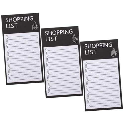 EXAOMBLE 磁気付きショッピングリストメモ帳冊 持ち運び便利な週次買い物スケジュールプランナー 書きやすくにじまない食品リスト付箋パッ