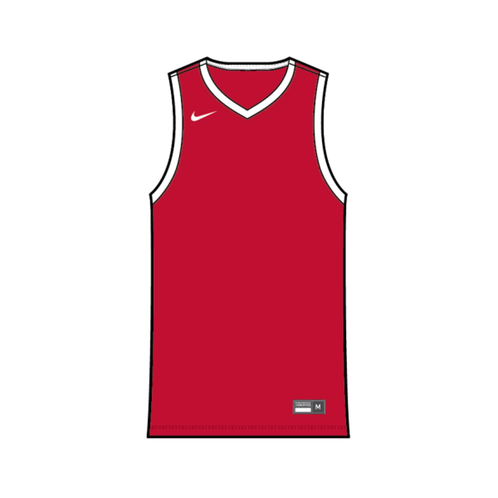 NIKE Mens Team25 Basketball Stock Jersey - University Red