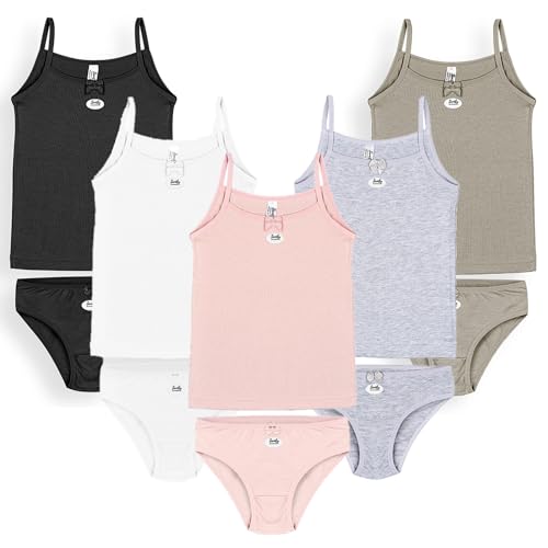 SAMILY Mädchen Unterhosen Unterhemd Set 10er Pack Unterwäsche...
