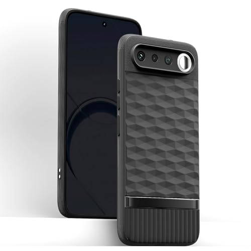 Image of Pikkme Back Cover for Realme 16 5G Camera Protection 3D Hexa Cube Design Silicone Protective Bumper Case (Black)