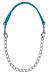Weaver Leather Brahma Webb Goat Collar, Nickel Plated Chain, Hurricane Blue 24 Inch