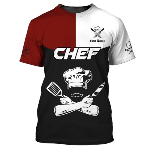 Custom Chef 3D Shirt, Chef T-Shirt, Chef Hoodie Long Sleeve Shirt, Chef Fashion Uniform T-Shirt, Personalized Chef Shirt, Chef Shirt for Men, Gift for Chef, Birthday,Christmas/1