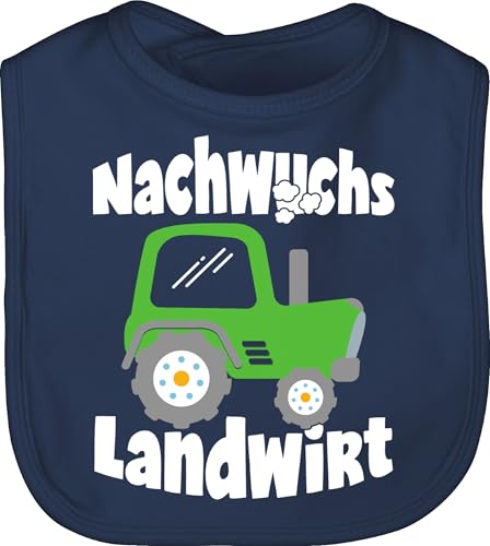 Shirtracer Baby Lätzchen - Sprüche - Nachwuchs Landwirt weiß - Unisize - Navy Blau - lustige babysachen spruch bauer latz babykleidung mit süßen sprüchen spruche traktor kinderlätzchen