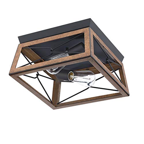 Wisbeam Semi Flush Mount Ceiling Light Fixture, 2-Light E26 Medium Base, Metal Housing, Etl Rated, Bulbs Not Included #TOP1