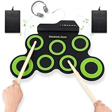 Sound variety: includes one crash, one ride, one snare, one hi-hat, and three toms; this seven-pad electronic drum provides an option to begin learning drums; the two foot pedals create multiple true analog drum sounds for making dynamic drum sounds ...